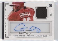 2014 National Treasures Treasure Signature Materials 75/99 Chris Owings Auto 8d2