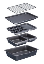 Image of MasterClass Smart Space Stacking PTFE, PFOA and BPA Free Non-Stick Bakeware Set,