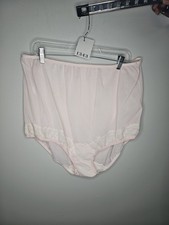 Vintage Dixie Belle 100 Nylon Pink Panties White Lace Detail Size 13