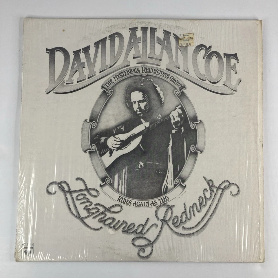 David Allan Coe Longhaired Redneck LP 1976 Columbia Shrinkwrap Lyric Inner - Image 2 of 4