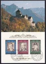 Liechtenstein ROYALY miniature sheet MS on maximum card