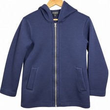 J.Crew Scuba Jacket Womens XXS Navy Neoprene Full Zip Hoodie H4513 USA Made