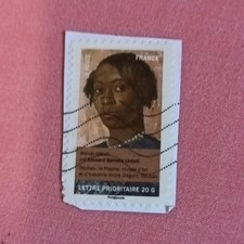Timbre France Marianne Lettre Prioritaire 20 g oblitéré machine multicolore