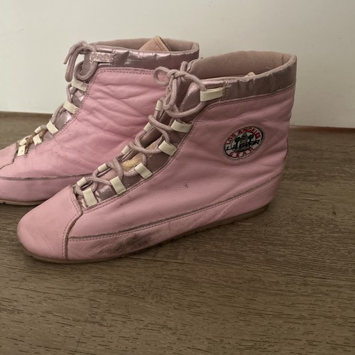 Vintage 1980er LA Gear rosa Damen High Top Schuhe Größe 7,5 - einige Gebrauchsspuren/Probleme - Bild 8 von 16