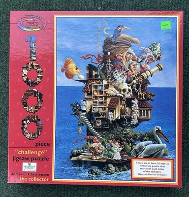 James C Christensen The Collector 1000 Pc Challenge Puzzle Ceaco Sealed