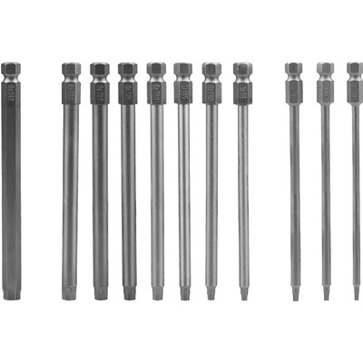 Torx Bit Set, 75mm, T6 bis T40, S2 Stahl, magnetisch, langlebig, Werkstatt