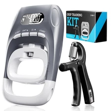 Grip Strength Tester With Adjustable Hand Gripper Trainer, Hand Dynamometer o...