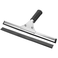 Shower Window Cleaning Tool Stainless Steel Window Cleaning Tool, 12 Inch, Black