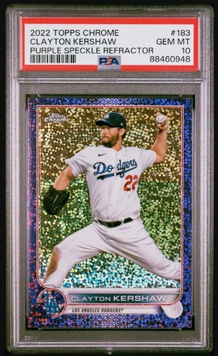 2022 Topps Chrome - Clayton Kershaw #183 Purple Refractor /250 PSA 10