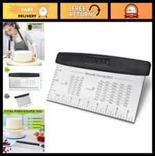 Raspador de banco grande de 10" para hornear - Cortador de masa de acero inoxidable y picador de alimentos