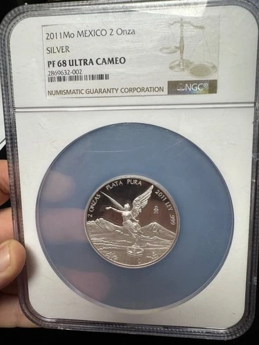 2011 Mo 2 Onza Mexico Silver NGC PF68
