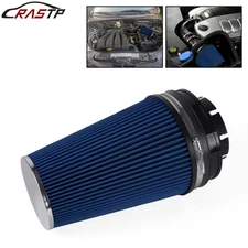 Blue 4'' 102mm Long High Flow Inlet Cone Dry Filter Cold Air Intake Replacement