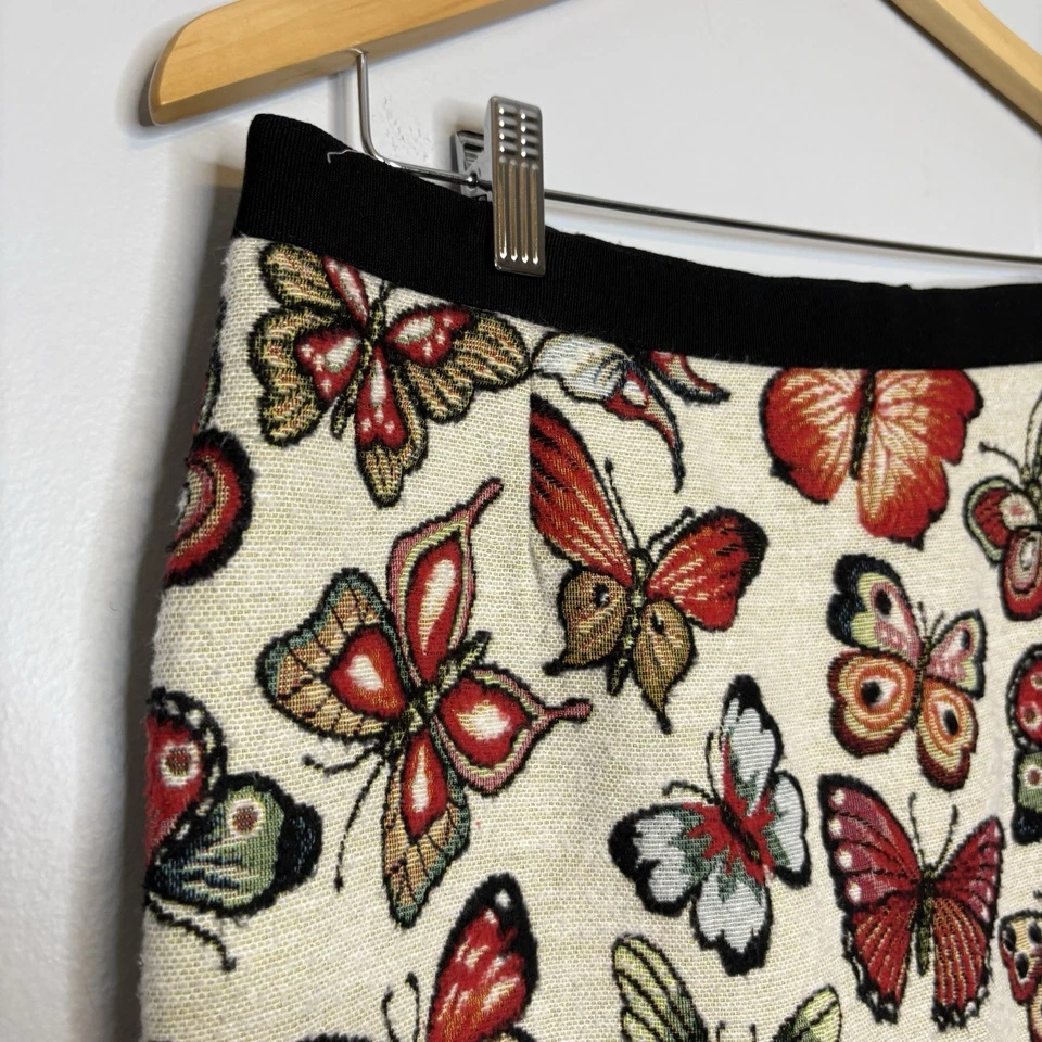 Falda Sara Campbell Mariposas Encaje Para Mujer Talla 10 Hecha en EE. UU. Foto 3 de 4