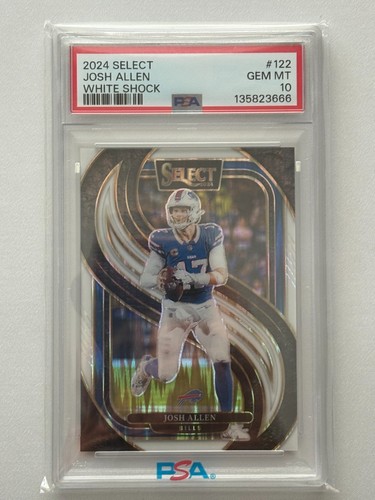 Josh Allen 2024 Select White Shock  Bills PSA 10 Gem Mint /199