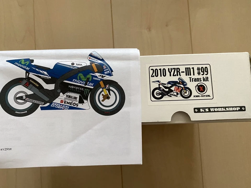 New Rare K's Workshop 1/12 2014 YZR-M1 #46/#99 Early Type Trans Kit Rossi - Image 2 of 3