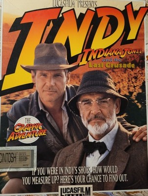 Indiana Jones & the Last Crusade, Mac graphic adventure game, vintage, complete.