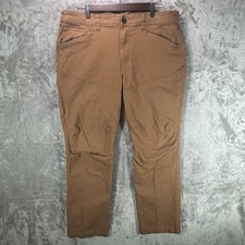 Orvis Brushed Cotton Twill Brown 5 Pocket Straight Leg Pants Mens 36x30