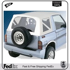 Smittybilt 98752 89-94 Sidekickgeo Tracker Soft Top Wclear Windows Vinyl White