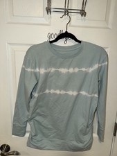Isabel Maternity Light Blue Tie Dye Pullover Sweatshirt In Size XS-EUC