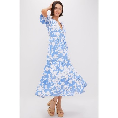hyacinth house blue and white floral cisco maxi dress Hyacinth House Blue Floral Rachel Maxi Dress Blue Floral / M