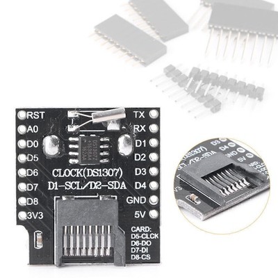 Micro SD Wemos D1 Datenlogger-Schild + RTC DS1307 Uhr für Arduino/Raspberry YF