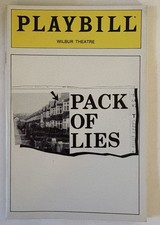 PACK OF LIES 1985 Rosemary Harris Dana Ivey Boston/Wilbur Theatre Playbill