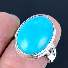 Arizona Turquoise Handmade 925 Sterling Silver Jewelry Ring US Size 7