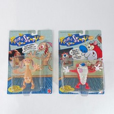 1993 Mattel Ren and Stimpy SLAP HAPPY & BUMP-A-RIFFIC Action Figure Set New