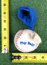 Toysmith Baseball Rebound Ball Toy Stretchable Cord w/Blue Wristband EUC