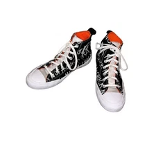 Converse Men's Black Not A Chuck Graffiti Sneakers Size 5 Preowned
