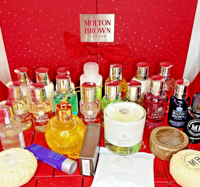 MOLTON BROWN Adventskalender Badegel Lotionen Haar Handcreme Kerze NACHGEFÜLLT sc