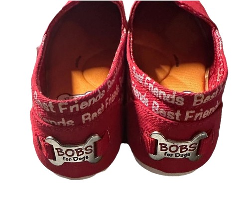 BOBs for Dogs Slip-On Red Flat Arch Pillow Shoes Size 5 - Picture 7 of 9