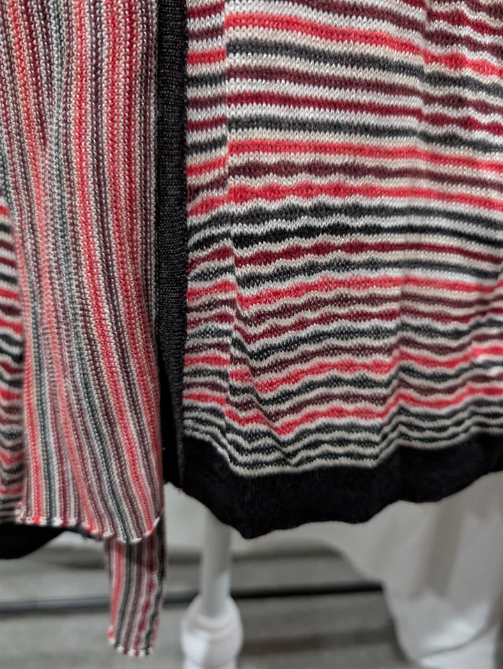 Cárdigan Camisa Top ZOZO Para Mujer Talla XL Boho Geométrica Rayas Rojo Frente Abierto Nuevo con Etiquetas Foto 3 de 4