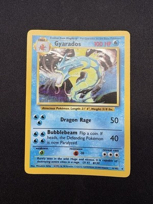 Pokémon Gyarados 6/102 Base Set Holo English 1999 Card - HP