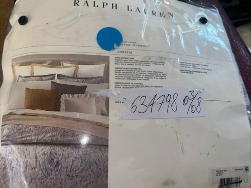 Ralph Lauren Home King Duvet Cover Lorelai Periwinkle - Picture 2 of 5
