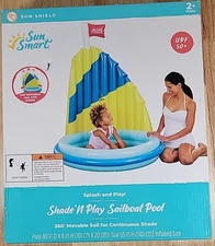 Sun Smart Shade N Play Sailboat Pool Blue Yellow