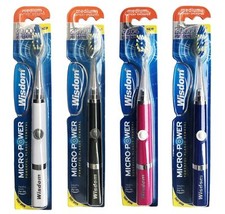 WISDOM BATTERY OPERATED MICRO POWER WHITENING REMOVE PLAQUE MEDIUM TOOTHBRUSH