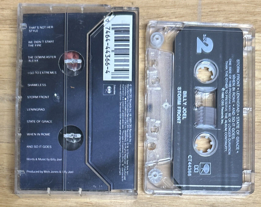 Billy Joel Storm Front Cassette Tape OCT44366 (1989 CBS Used, In Broken Case) Foto 4 de 4