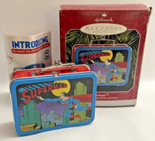 Vintage HALLMARK 1998 Keepsake Ornament SUPERMAN LUNCHBOX DC Comic NIB Christmas