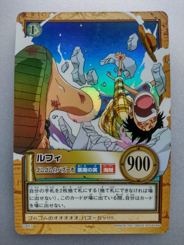 " Monkey D. Luffy " Foil One Piece Carddass Hyper Battle 2001 BANDAI TCG Japan - Picture 2 of 11