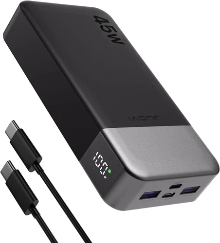 JUOVI Power Bank 20000mAh 45W Charging Portable External Battery Backup Phone US