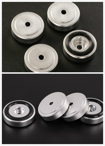 4x Speaker 30mm Chassis Feet CD Amp Stand Base Aluminum Isolator - Picture 2 of 2