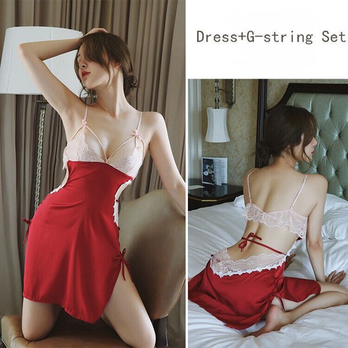 Women Sexy Lingerie Lace Dress Babydoll Underwear Nightwear Sleepwear Bodysuit - Picture 145 of 251