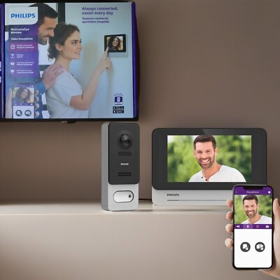 Philips WelcomeEye Wireless Video-Türsprechanlage Bluetooth  7 Zoll DES 9920 WDP