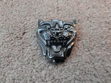 NEU ORIGINAL JAGUAR S-TYPE-R STR GRILL BADGE DUNKELGRAU CHROM GROWLER