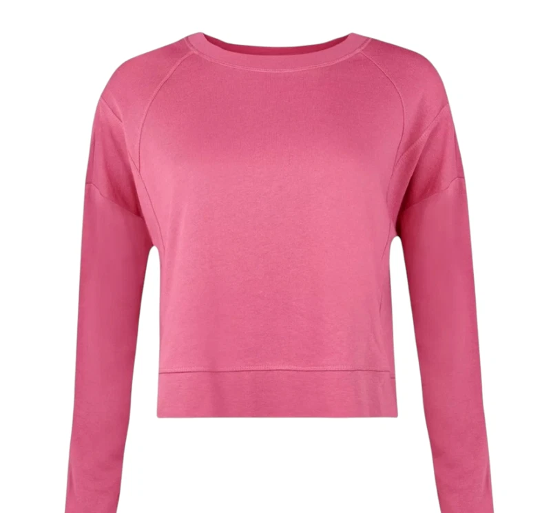 sweaty-betty after class crop athleisure casual sweatshirt