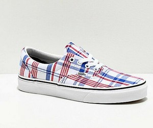 vans era plaid shoes