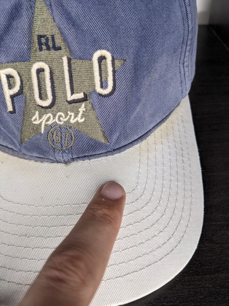 Vintage Polo Sport Ralph Lauren Cap Hat One Size Blue 1990s
