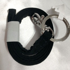 Vera Bradley's LANYARD in CLASSIC BLACK w Keyring, Lobster Clasp, Free Ship NWT