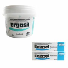 Lascod Ergasil C-Type Dental Lab Putty 5KG With 2x60 ml Catalyst Enersyl paste